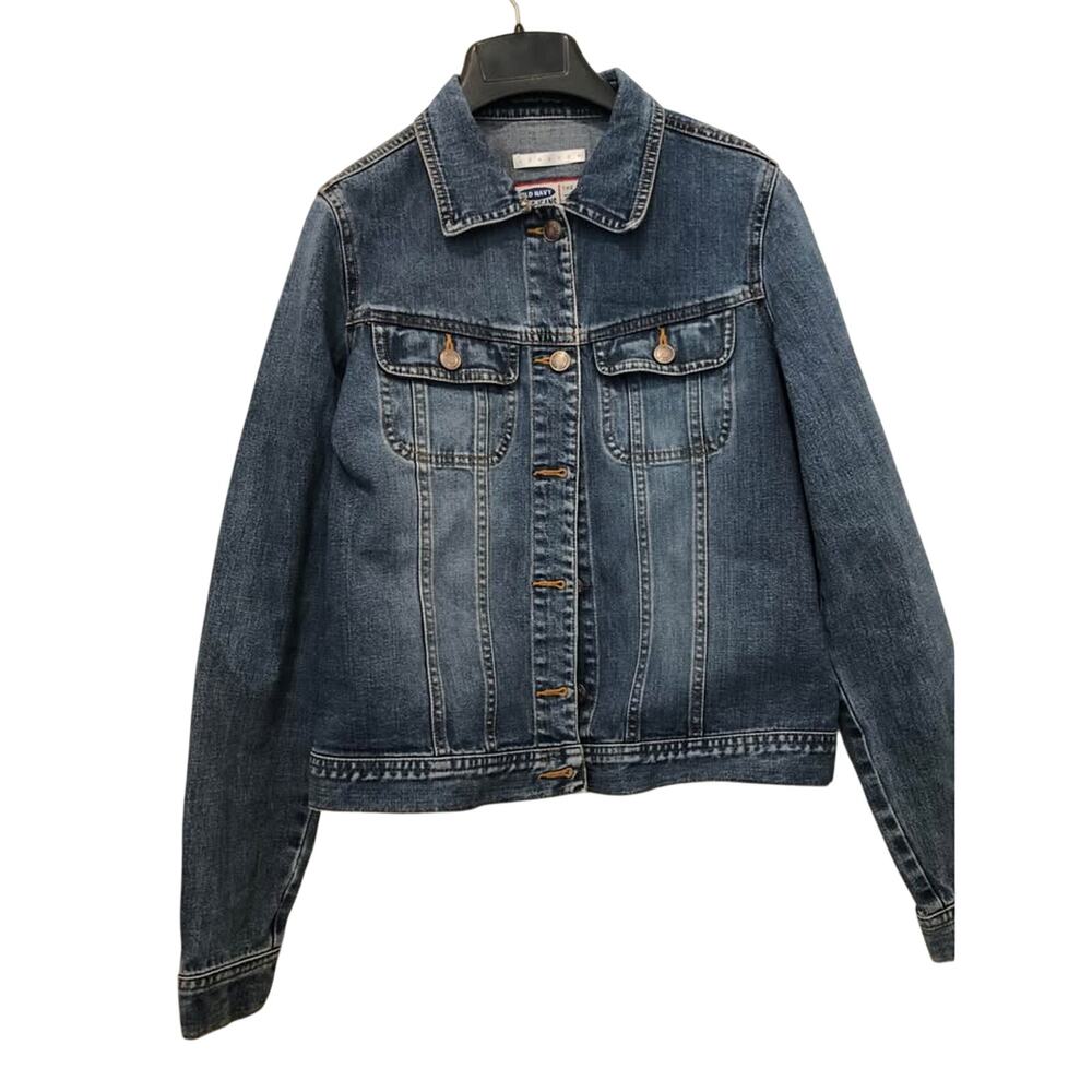 Vintage Old Navy Stretch Denim Trucker Jacket ✨ Y2K XS